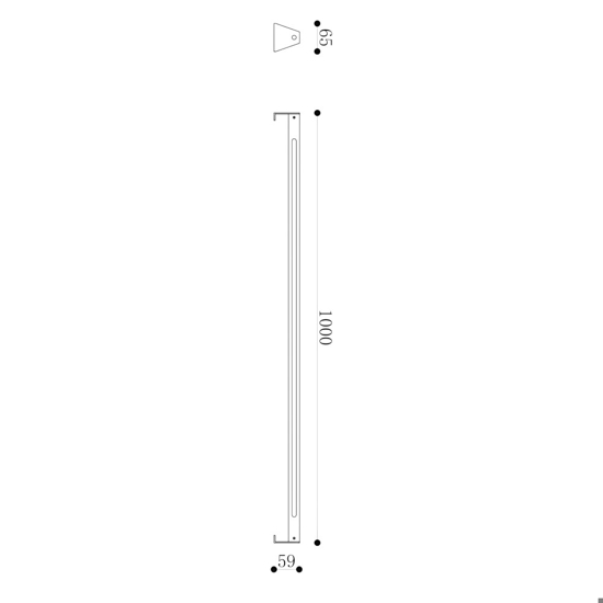 Maytoni lampada da esterno edge design minimal led 3000k ip65