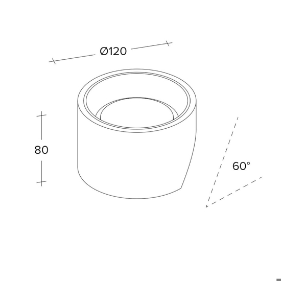 Applique in gesso design tondo bianco rame nasso sforzin