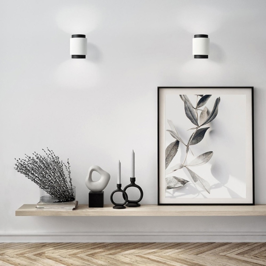 Sforzin tecnico syme applique di gesso moderna bianco nero
