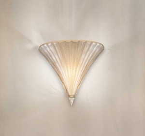 Santa ap1 small applique di vetro decorato oro ideal lux
