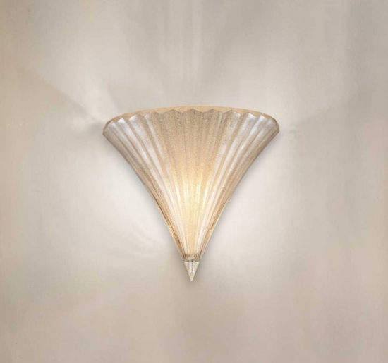 Santa ap1 small applique di vetro decorato oro ideal lux