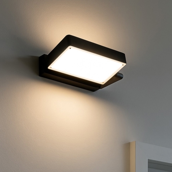 Applique da parete moderna nera led 19w 3000k 4000k toplight