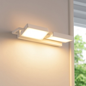 Toplight applique bianca 2 luci led 38w 3000k 4000k orientabile