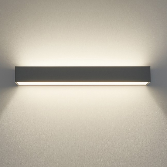 Applique da parete bios top light antracite rettangolare 24w