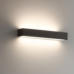Applique da parete bios marrone rettangolare top light