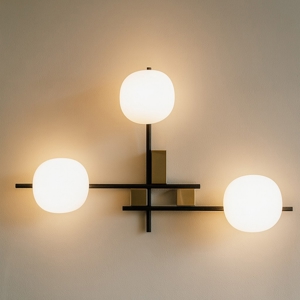 Applique da parete miloox lingotto moderna nero oro
