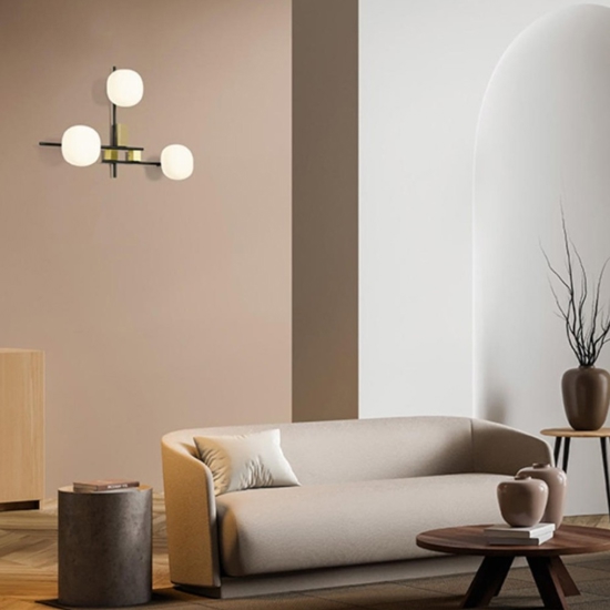 Applique da parete miloox lingotto moderna nero oro
