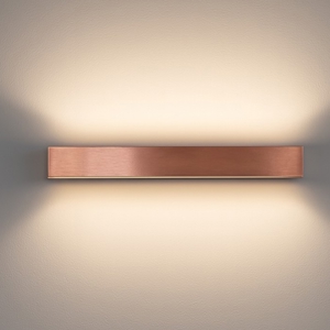 Applique led 41w 2700k bi emissione box w2 linea light rame