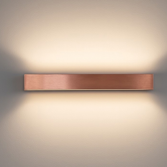 Applique led 41w 2700k bi emissione box w2 linea light rame