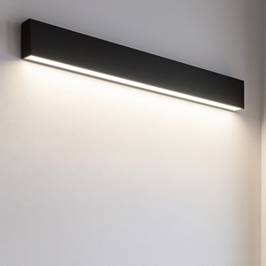 Applique nero led 41w 3000k mono emissione box w1 linea light