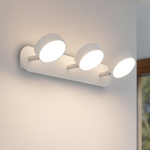 Oby pl3 ideal lux applique led 18w 3000k orientabile bianco