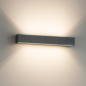 Applique led linea light biemissione grigio cemento box