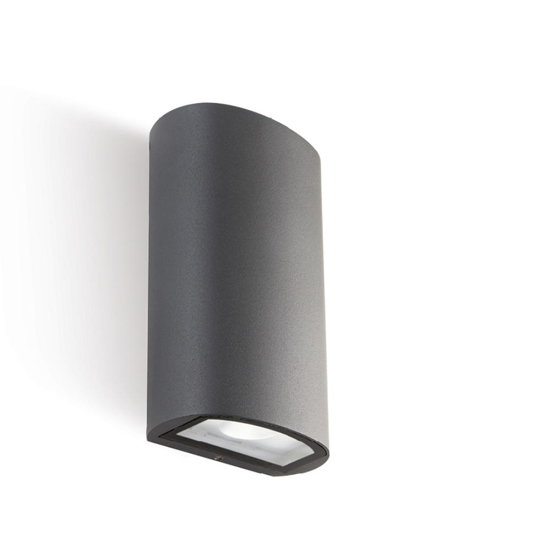 Applique grafite per esterno balcone led 12w 3000k biemissione