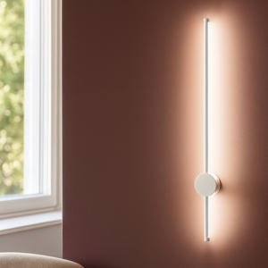 Gea luce enila applique da parete led 20w 3000k bianco sottile