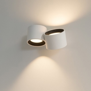 Sforzin applique da parete in gesso due luci nere