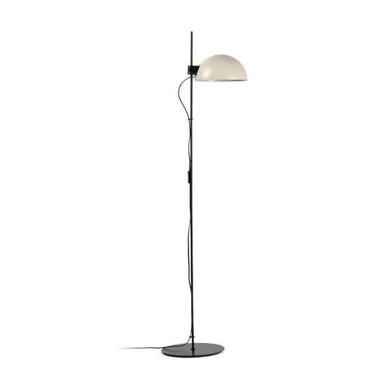 Piantana minimalista da terra metallo beige orientabile industriale
