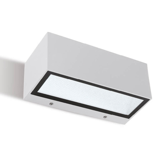 Applique da esterno rettangolare bianca led biemissione 36w 3000k