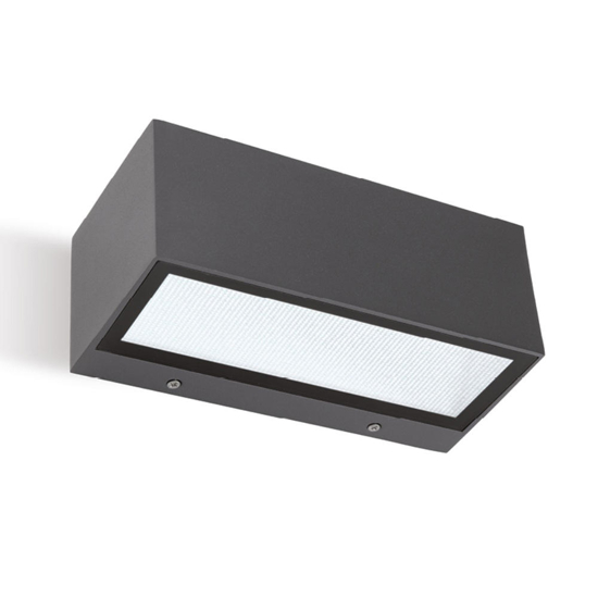 Applique da esterno moderno rettangolare grafite led 36w 3000k
