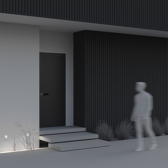 Maytoni via urbana segnapasso da esterno bianco moderno led 4000k ip54