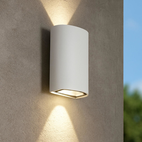 Applique bianca per esterno moderno led 12w 3000k ip54