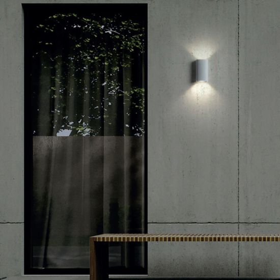 Applique bianca per esterno moderno led 12w 3000k ip54