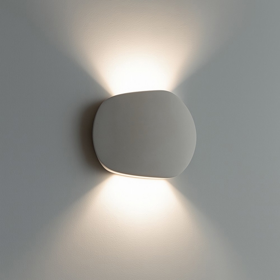 Applique a parete di cemento grigio design moderno tondo