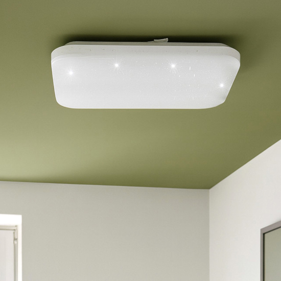 Eglo frania s plafoniera quadrata da bagno led 4000k ip44