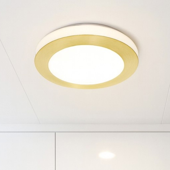 Eglo capri plafoniera da bagno colore oro led 3000k ip44