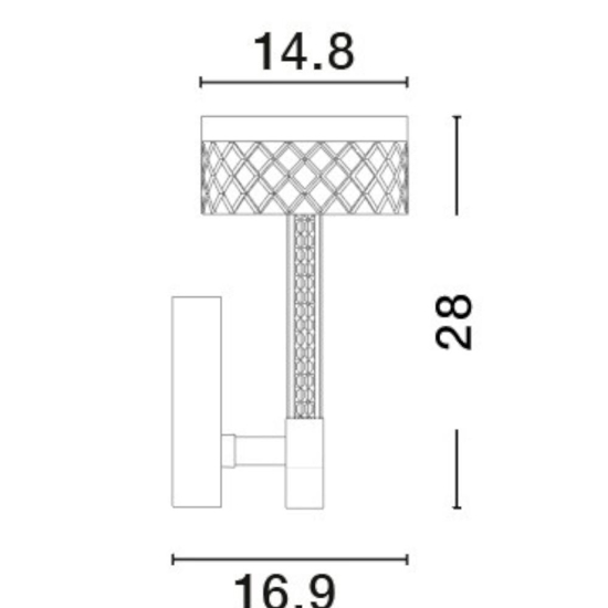 Applique camera da letto contemporanea led 8w 3000k