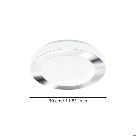 Eglo capri plafoniera da bagno circolare led 3000k ip44