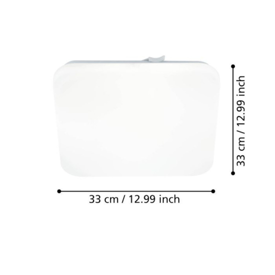 Eglo frania plafoniera da bagno design minimal led 3000k ip44