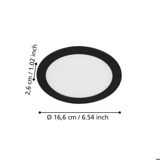 Eglo fueva 5 faretto da incasso per bagno minimal led 3000k ip44