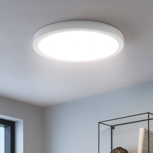 Eglo fueva 5 plafoniera da bagno tonda bianca led 3000k ip44