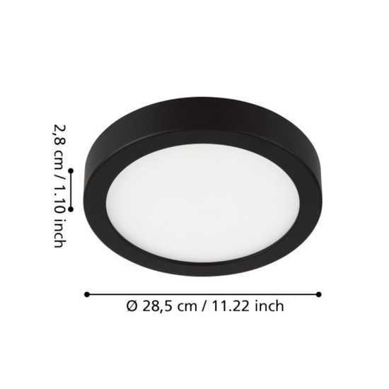 Eglo fueva 5 plafoniera da bagno colore cromo led 3000k ip44
