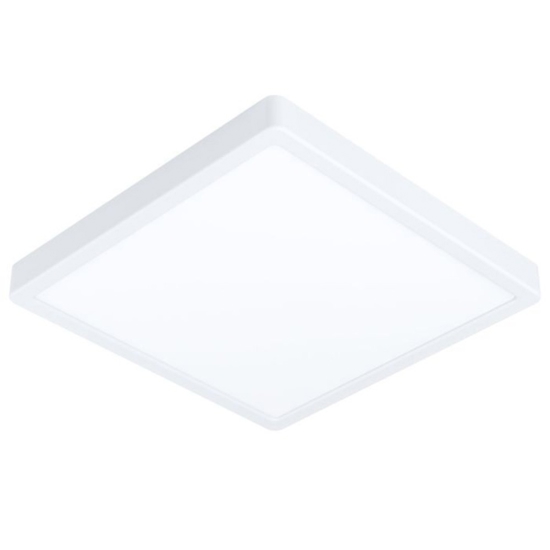 Eglo fueva 5 plafoniera quadrata da bagno bianca led 3000k ip44