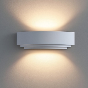 Applique curva di gesso bianco design moderna