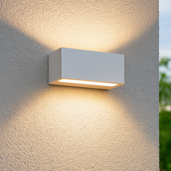 Applique da esterno rettangolare grigia led 36w 4000k moderna
