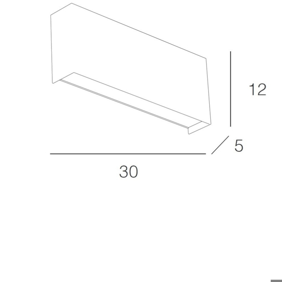 Applique led 20w moderne da parete bianco rettangolare