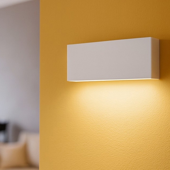 Box applique led moderna linea light bianca 14w 3000k