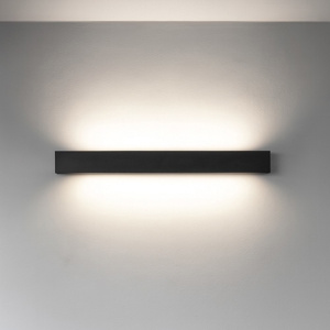 Applique 90cm moderna led 36w 3000k rettangolare nero