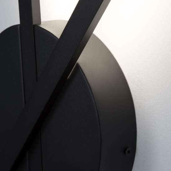 Applique da parete led 18w 3000k moderna nero design