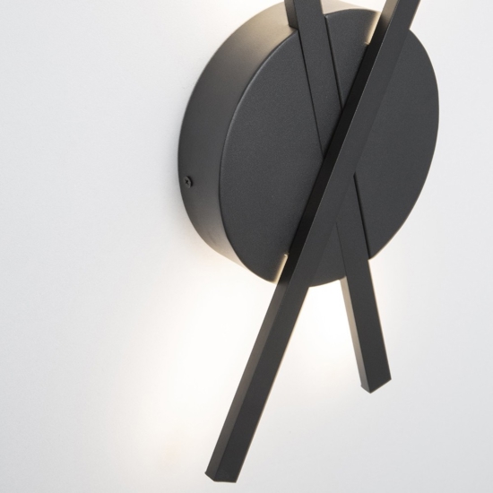 Applique da parete led 18w 3000k moderna nero design