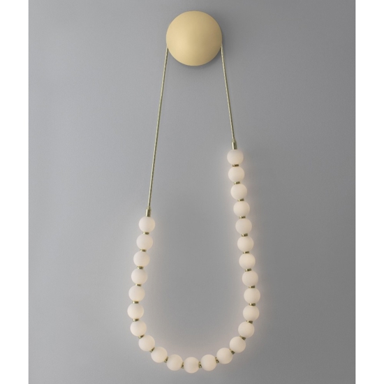 Applique da parete collana di perle oro led 50w 3000k