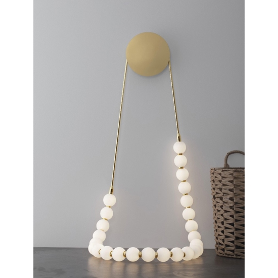 Applique da parete collana di perle oro led 50w 3000k