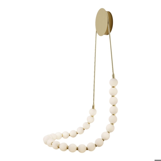 Applique da parete collana di perle oro led 50w 3000k