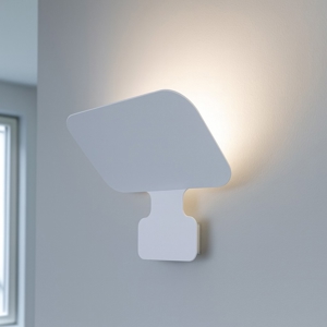 Applique moderna design bianca 2 luci per interni mono emissione