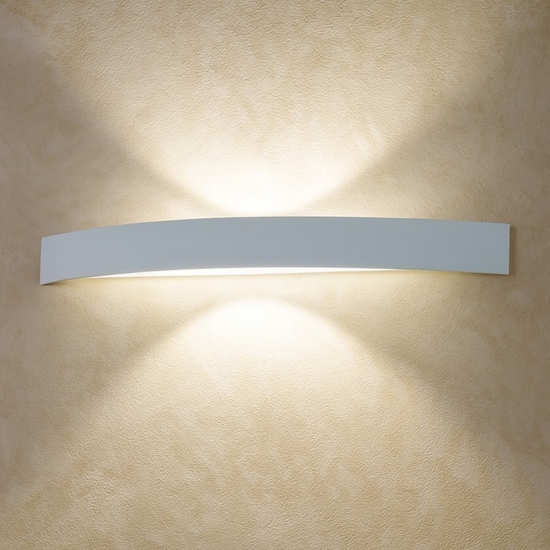 Applique curve linea light bianco led 35w 3000k moderna