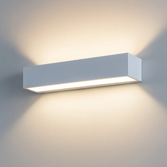 Top light bios applique da parete bianca led 12w 3000k 4000k bios