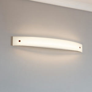 Applique moderna linea light mille w1 led 34w vetro bianco
