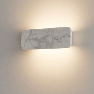 Applique gemini linea light marmo bianco led 28w 3000k